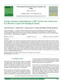 Energy intensity of Kazakhstan’s GDP: Factors for its decrease in a resource-export developing economy