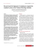 Research and development of a luminance responsivity standard system at the Vietnam metrology institute