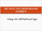 Bài giảng Kế toán tài chính doanh nghiệp 2: Chương 1