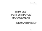 Lecture Performance management: Session 5 - Osman Bin Saif