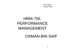 Lecture Performance management: Session 14 - Osman Bin Saif