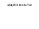 Lecture Literary criticism - Lecture 30: Objective co-relative