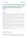 Genome-independent hypoxic repression of estrogen receptor alpha in breast cancer cells