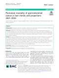 Premature mortality of gastrointestinal cancer in Iran: Trends and projections 2001–2030