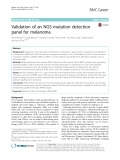 Validation of an NGS mutation detection panel for melanoma