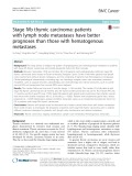 Stage IVb thymic carcinoma: Patients with lymph node metastases have better prognoses than those with hematogenous metastases