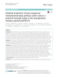 Imatinib treatment of poor prognosis mesenchymal-type primary colon cancer: A proof-of-concept study in the preoperative window period (ImPACCT)