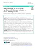 Prognostic value of S1PR1 and its correlation with immune infiltrates in breast and lung cancers