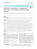 Sidedness is prognostic in locoregional colon cancer: An analysis of 9509 Australian patients