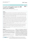 In search of druggable targets for GBM amino acid metabolism