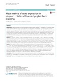 Meta-analysis of gene expression in relapsed childhood B-acute lymphoblastic leukemia