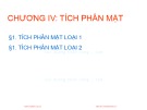 Bài giảng Giải tích hàm nhiều biến – Chương 4: Tích phân mặt