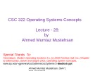 Lecture Operating system concepts - Lecture 28