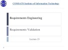 Lecture Software requirements engineering - Lecture­ 23: Requirements validation