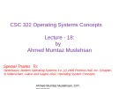 Lecture Operating system concepts - Lecture 17