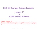Lecture Operating system concepts - Lecture 11