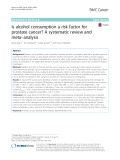 Is alcohol consumption a risk factor for prostate cancer? A systematic review and meta–analysis