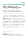 Dynamic changes of tumor gene expression during repeated pressurized intraperitoneal aerosol chemotherapy (PIPAC) in women with peritoneal cancer
