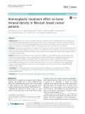 Antineoplastic treatment effect on bone mineral density in Mexican breast cancer patients