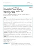 Long noncoding RNA TUG1 is downregulated in non-small cell lung cancer and can regulate CELF1 on binding to PRC2