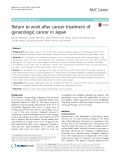Return to work after cancer treatment of gynecologic cancer in Japan
