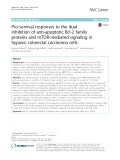 Pro-survival responses to the dual inhibition of anti-apoptotic Bcl-2 family proteins and mTOR-mediated signaling in hypoxic colorectal carcinoma cells