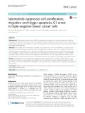 Selumetinib suppresses cell proliferation, migration and trigger apoptosis, G1 arrest in triple-negative breast cancer cells
