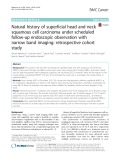 Natural history of superficial head and neck squamous cell carcinoma under scheduled follow-up endoscopic observation with narrow band imaging: Retrospective cohort study