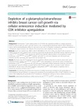 Depletion of γ-glutamylcyclotransferase inhibits breast cancer cell growth via cellular senescence induction mediated by CDK inhibitor upregulation