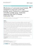 Effectiveness of community-based football compared to usual care in men with prostate cancer: Protocol for a randomised, controlled, parallel group, multicenter superiority trial (The FC Prostate Community Trial)