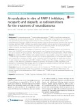 An evaluation in vitro of PARP-1 inhibitors, rucaparib and olaparib, as radiosensitisers for the treatment of neuroblastoma