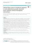 Tailored Beta-catenin mutational approach in extra-abdominal sporadic desmoid tumor patients without therapeutic intervention