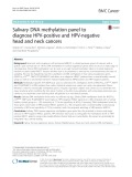 Salivary DNA methylation panel to diagnose HPV-positive and HPV-negative head and neck cancers