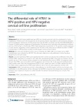 The differential role of HTRA1 in HPV-positive and HPV-negative cervical cell line proliferation