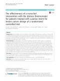 The effectiveness of a nurse-led intervention with the distress thermometer for patients treated with curative intent for breast cancer: Design of a randomized controlled trial