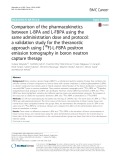 Comparison of the pharmacokinetics between L-BPA and L-FBPA using the same administration dose and protocol: A validation study for the theranostic approach using [18F]-L-FBPA positron emission tomography in boron neutron capture therapy