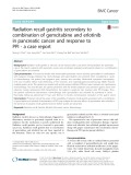 Radiation recall gastritis secondary to combination of gemcitabine and erlotinib in pancreatic cancer and response to PPI - a case report
