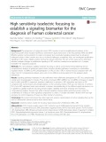 High sensitivity isoelectric focusing to establish a signaling biomarker for the diagnosis of human colorectal cancer