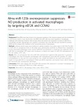 Mmu-miR-125b overexpression suppresses NO production in activated macrophages by targeting eEF2K and CCNA2