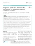 Prognostic significance of annexin A2 and annexin A4 expression in patients with cervical cancer