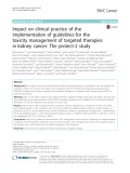 Impact on clinical practice of the implementation of guidelines for the toxicity management of targeted therapies in kidney cancer: The protect-2 study