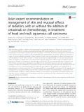 Asian expert recommendation on management of skin and mucosal effects of radiation, with or without the addition of cetuximab or chemotherapy, in treatment of head and neck squamous cell carcinoma