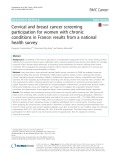 Cervical and breast cancer screening participation for women with chronic conditions in France: Results from a national health survey