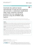 Cetuximab plus platinum-based chemotherapy in head and neck squamous cell carcinoma: A randomized, double-blind safety study comparing cetuximab produced from two manufacturing processes using the EXTREME study regimen