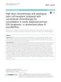 High-dose chemotherapy and autologous stem cell transplant compared with conventional chemotherapy for consolidation in newly diagnosed primary CNS lymphoma - a randomized phase III trial (MATRix)