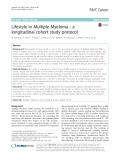 Lifestyle in Multiple Myeloma - a longitudinal cohort study protocol