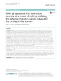 KSHV gB associated RGD interactions promote attachment of cells by inhibiting the potential migratory signals induced by the disintegrin-like domain