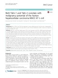 Both Talin-1 and Talin-2 correlate with malignancy potential of the human hepatocellular carcinoma MHCC-97 L cell