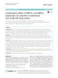 Combinatory effect of BRCA1 and HERC2 expression on outcome in advanced non-small-cell lung cancer