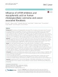 Influence of mTOR-inhibitors and mycophenolic acid on human cholangiocellular carcinoma and cancer associated fibroblasts